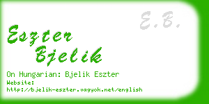 eszter bjelik business card